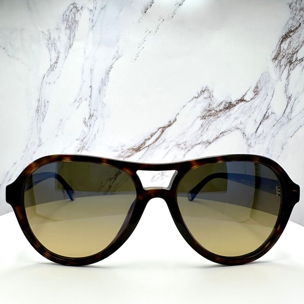 New CHANEL Sunglasses Brown Havana Polarized Lens Pilot Aviator - Picture 5 of 16